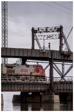 BNSF 769 Crosses the Mississippi River